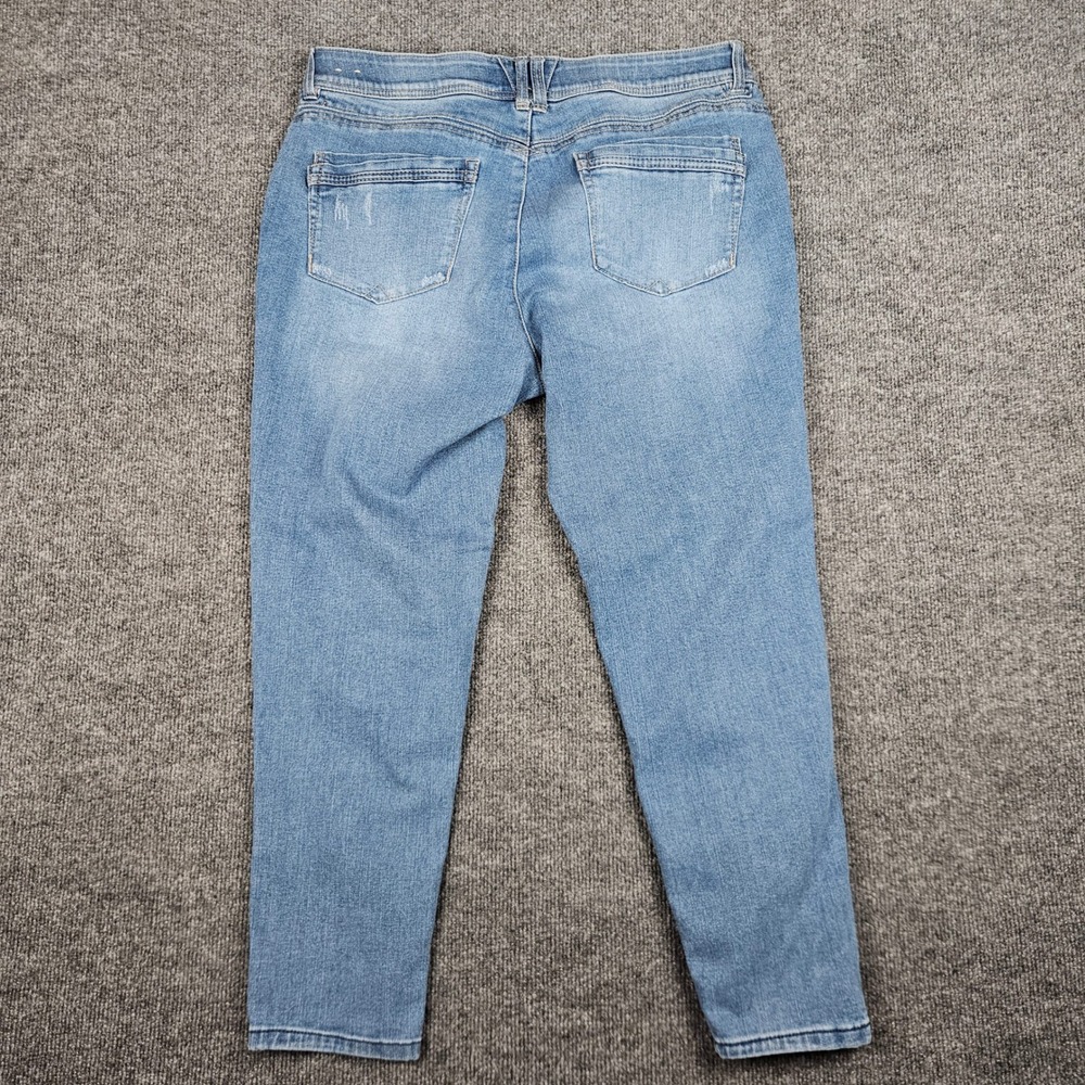 Democracy Ab Technology Skinny Jeans Women 14 Light Wash Stretch Denim High Rise - Picture 8 of 10